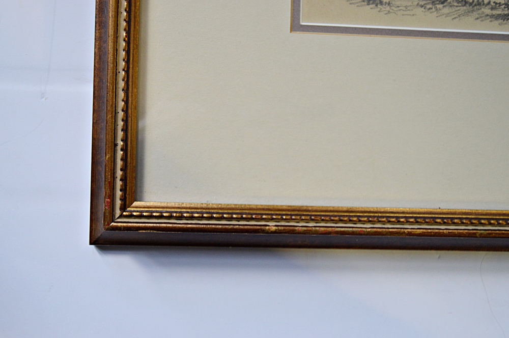 1868 Pencil Drawing of Heidelberg Castle