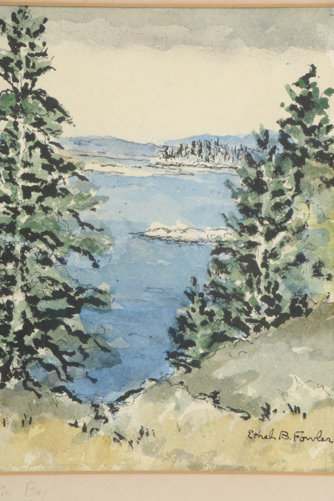 Ethel B. Fowler Watercolor on Paper "Linekin Bay"