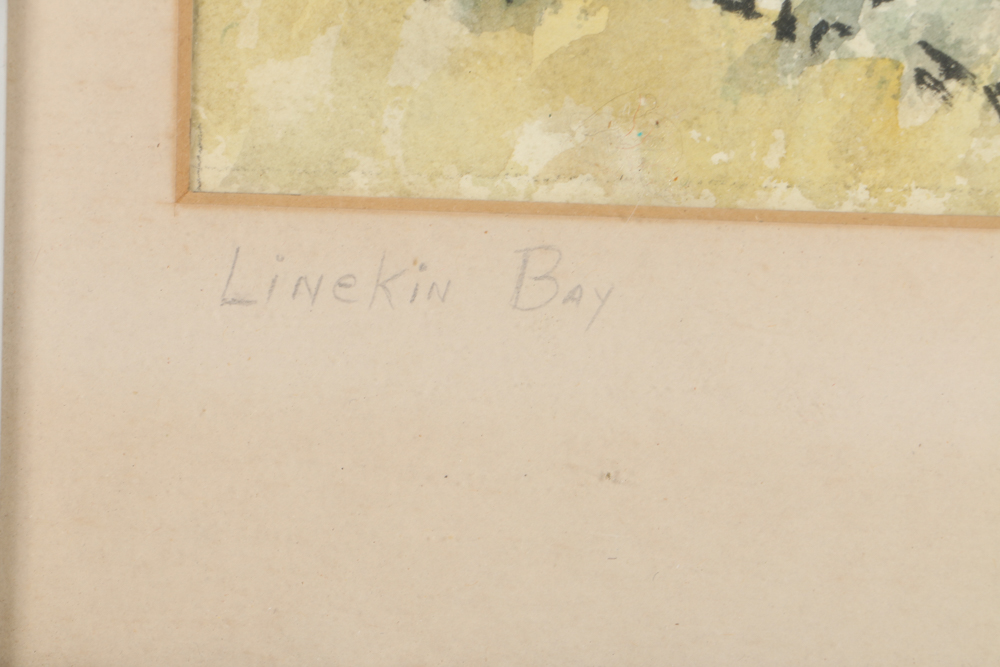 Ethel B. Fowler Watercolor on Paper "Linekin Bay"