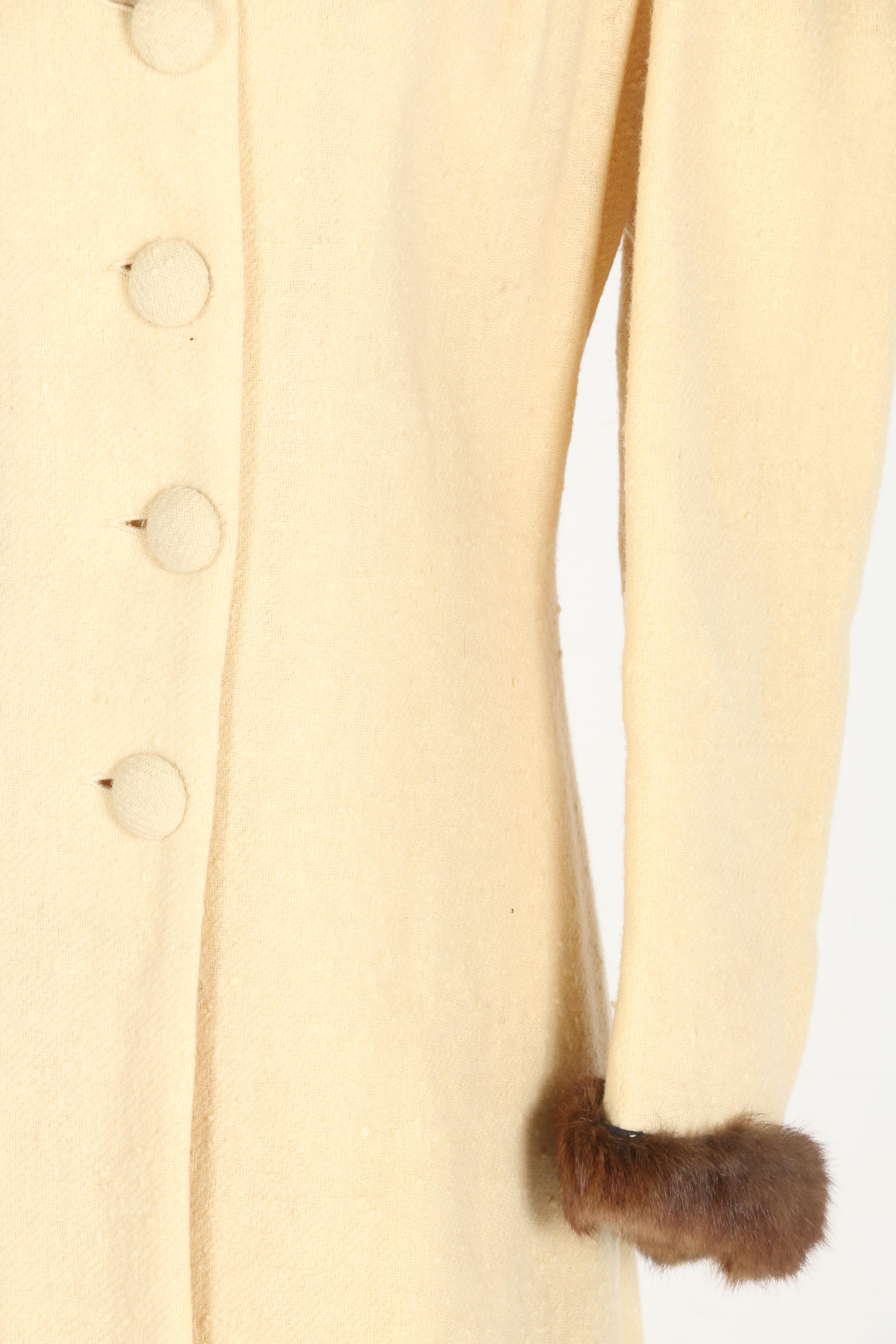 Vintage Journey Cosmopolitans Coat With Mink Accents