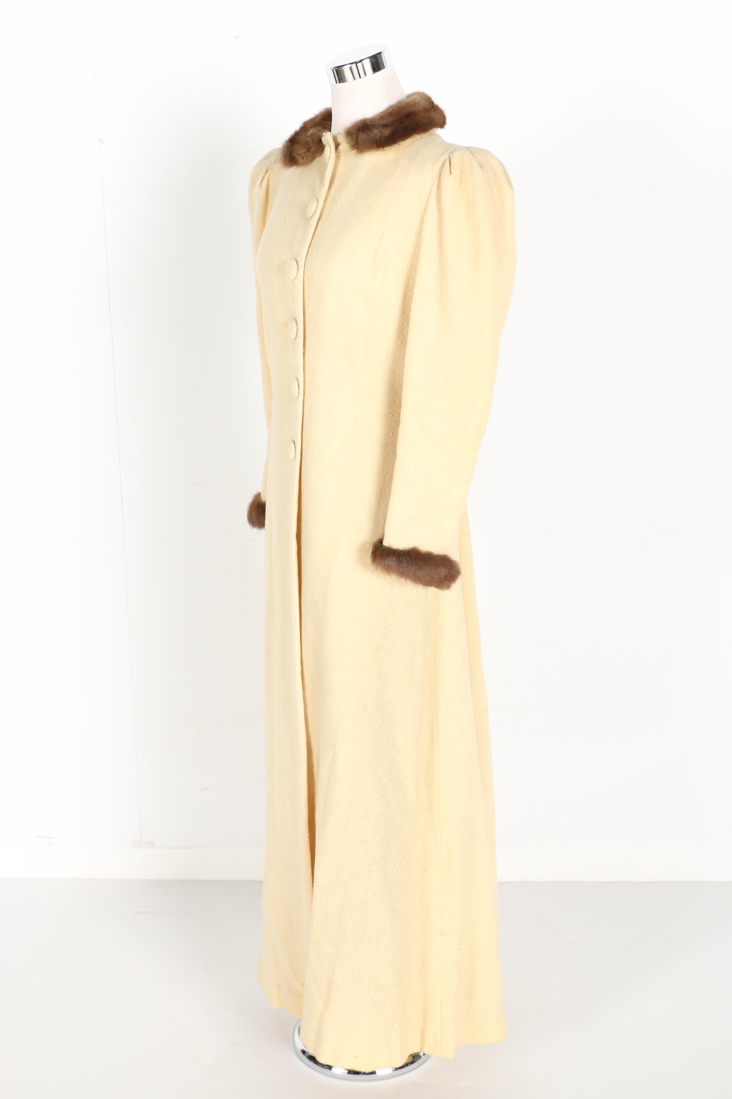 Vintage Journey Cosmopolitans Coat With Mink Accents