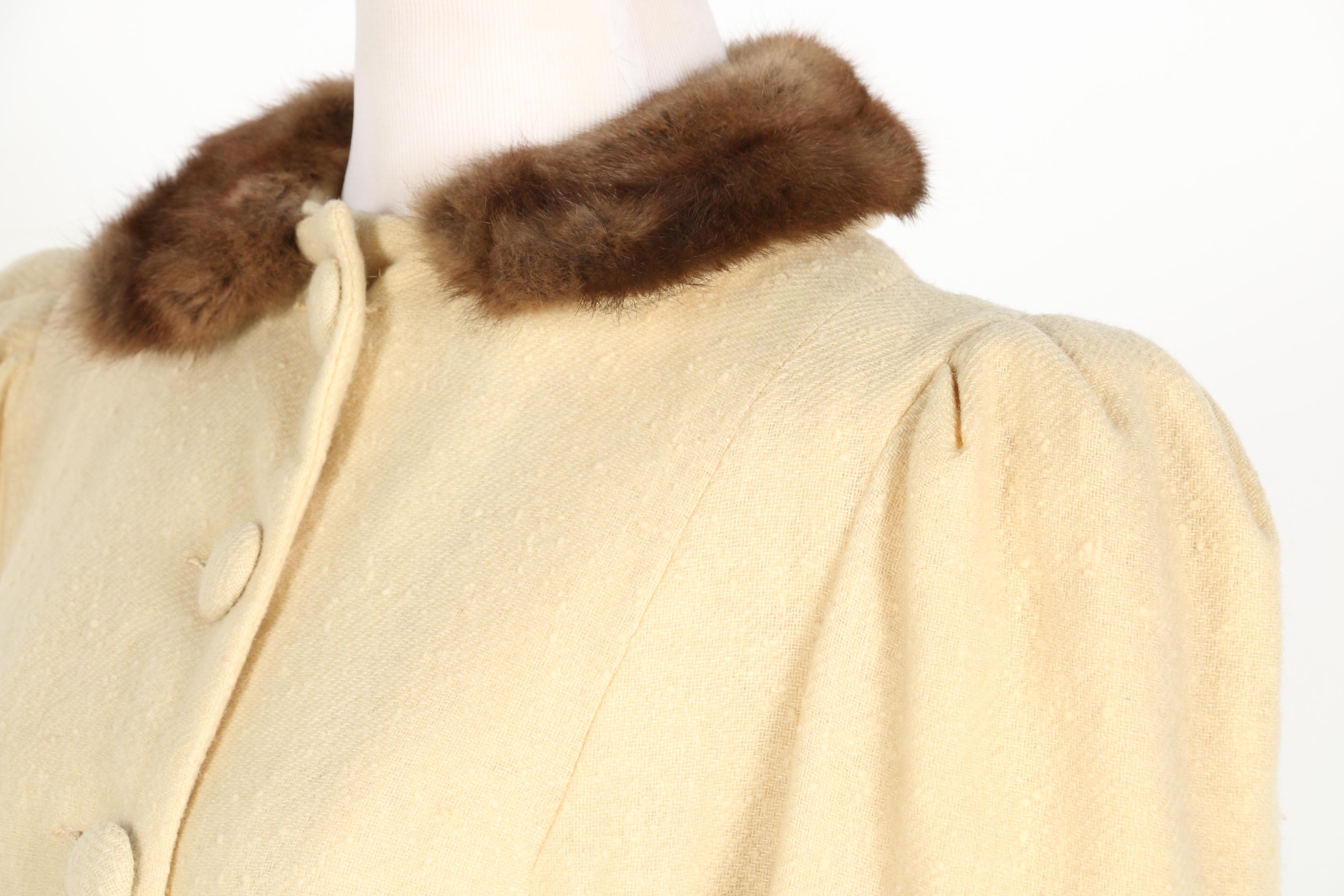 Vintage Journey Cosmopolitans Coat With Mink Accents