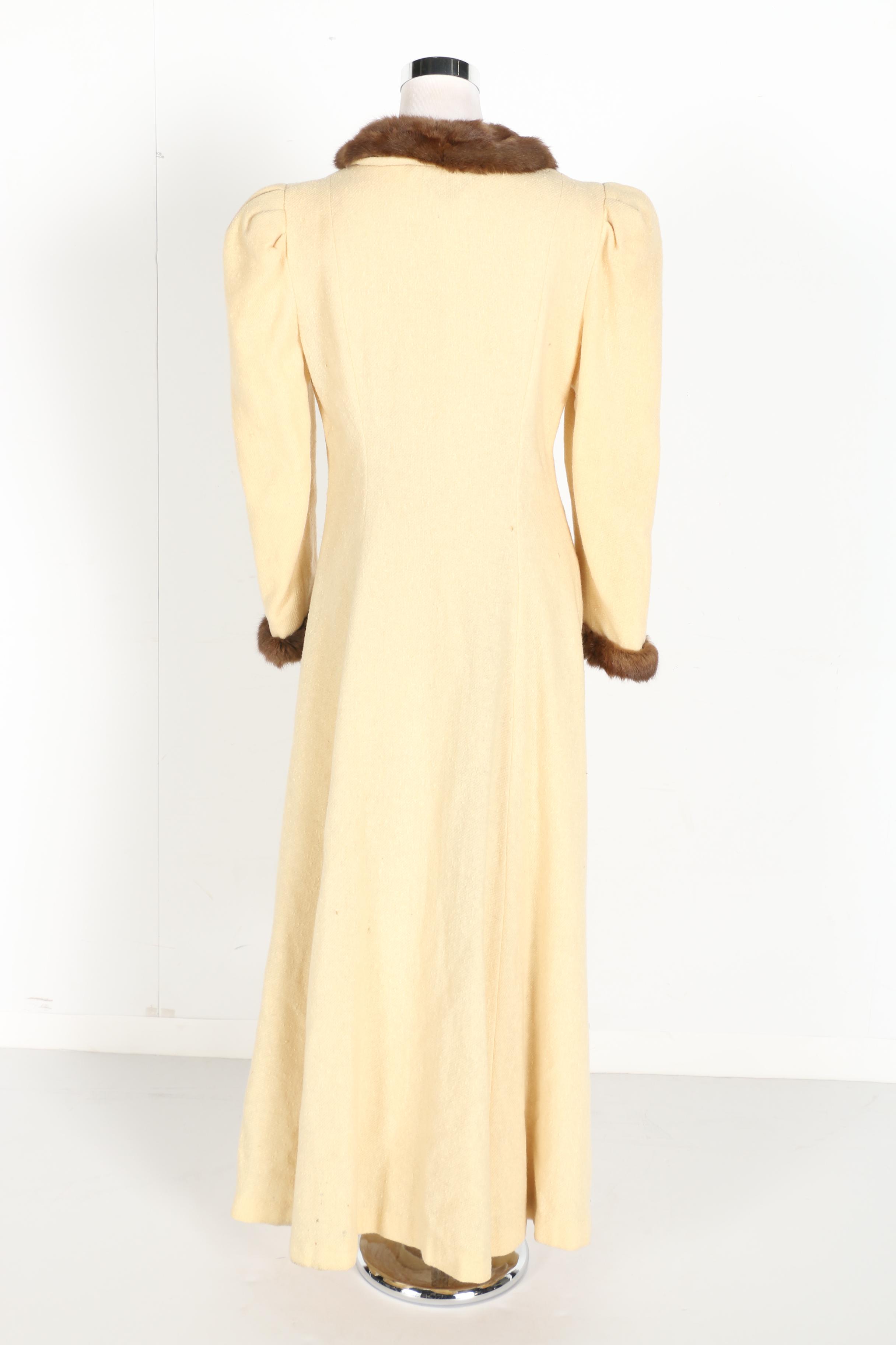 Vintage Journey Cosmopolitans Coat With Mink Accents