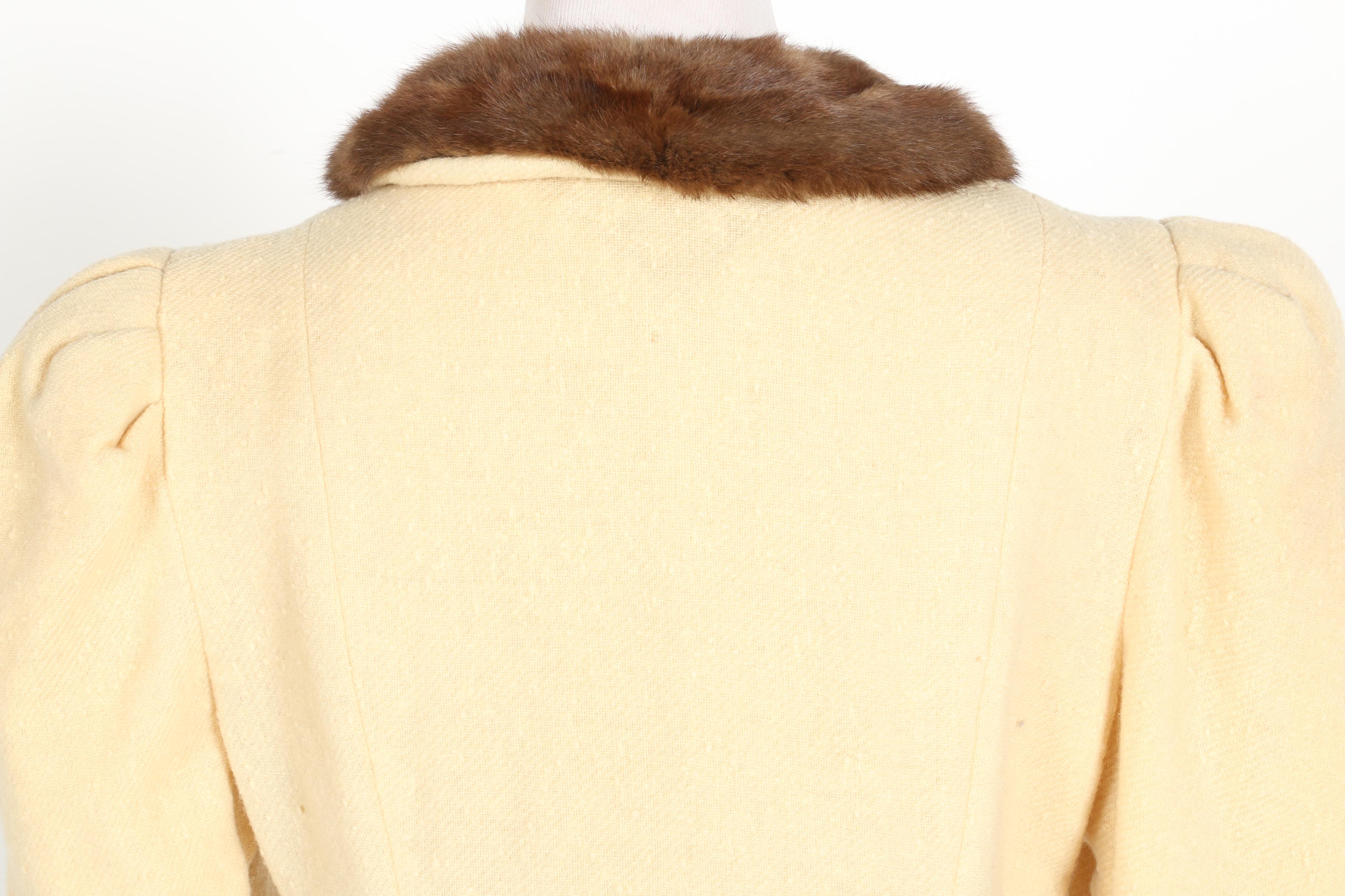 Vintage Journey Cosmopolitans Coat With Mink Accents