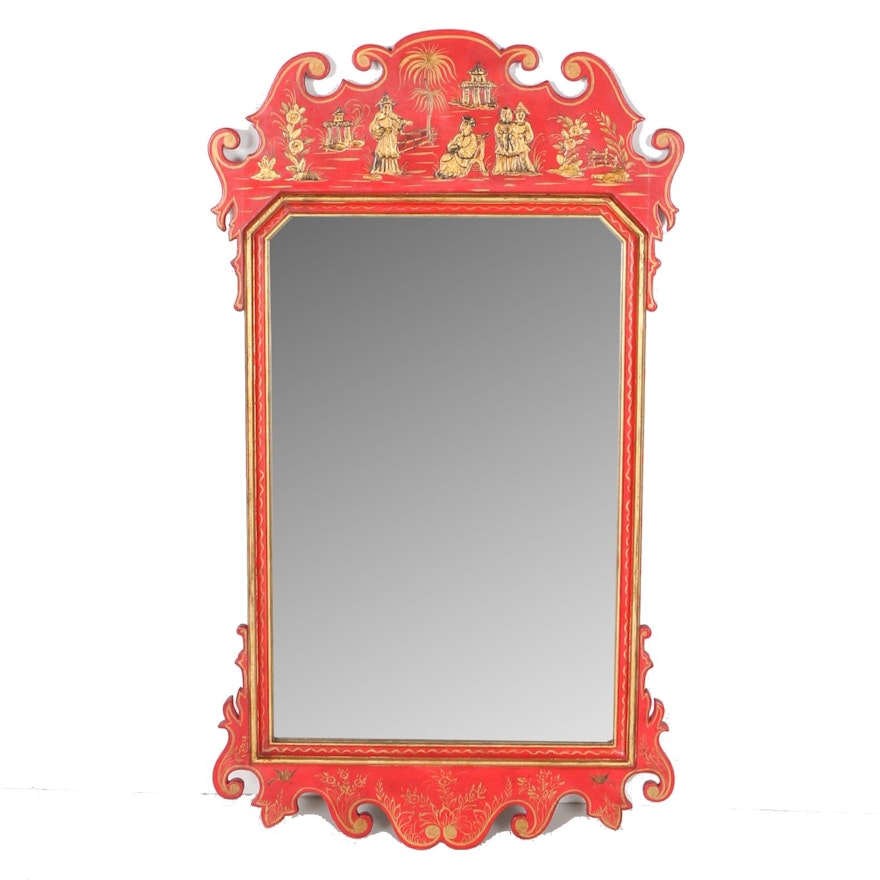 Hand-Painted Chinese Inspired Mirror