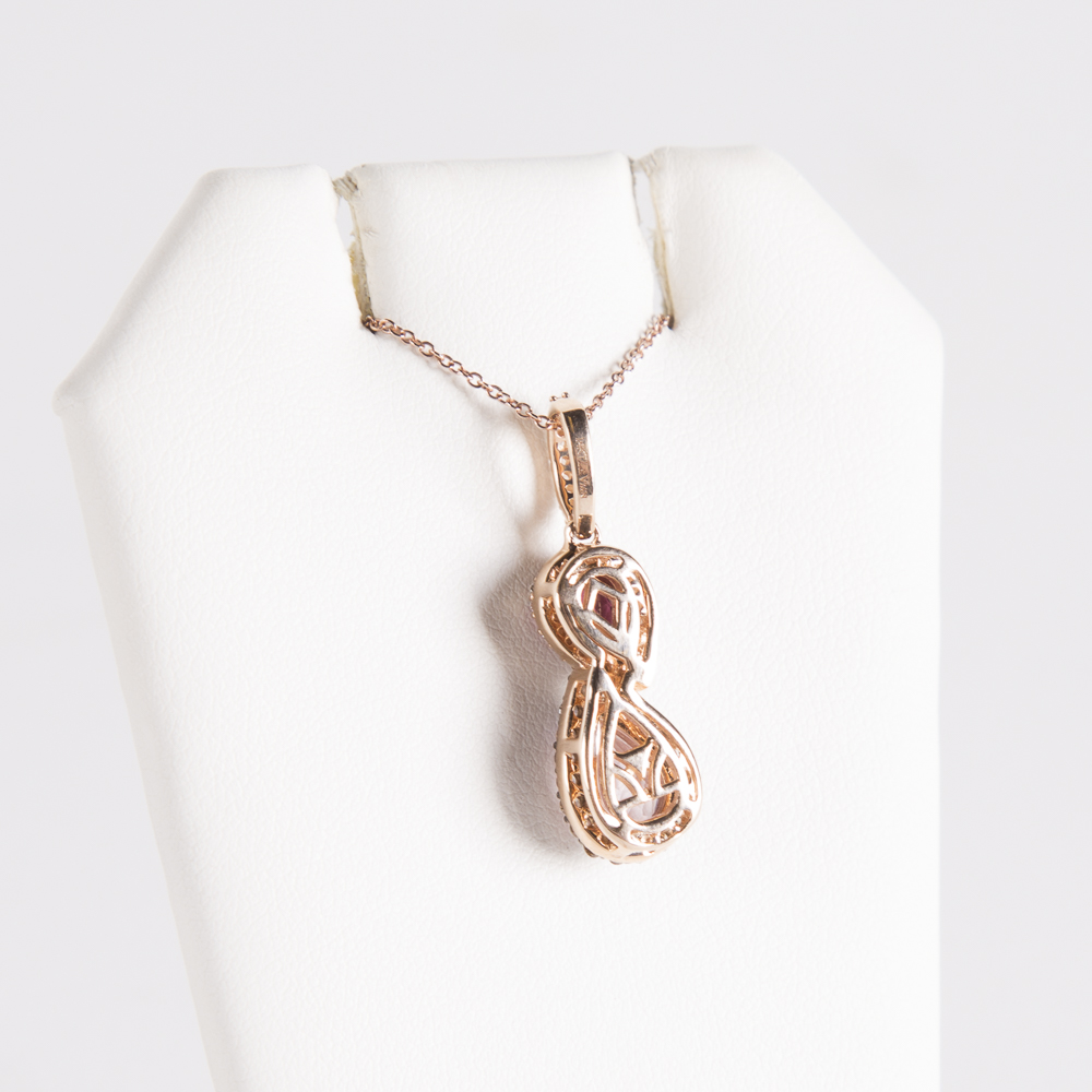 Le Vian 14K Rose Gold Garnet and Amethyst Pendant On Rose Gold Chain