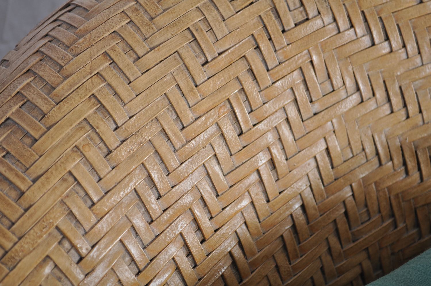 Pair of Green Cushioned Wicker Patio Chairs