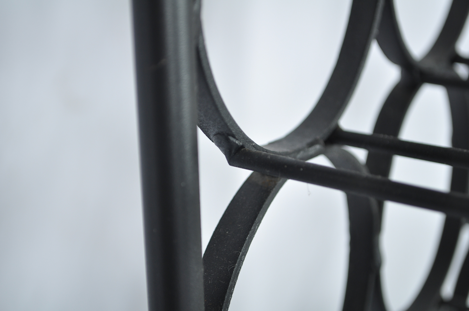 Sixty-Seven Bottle Iron Wine Rack