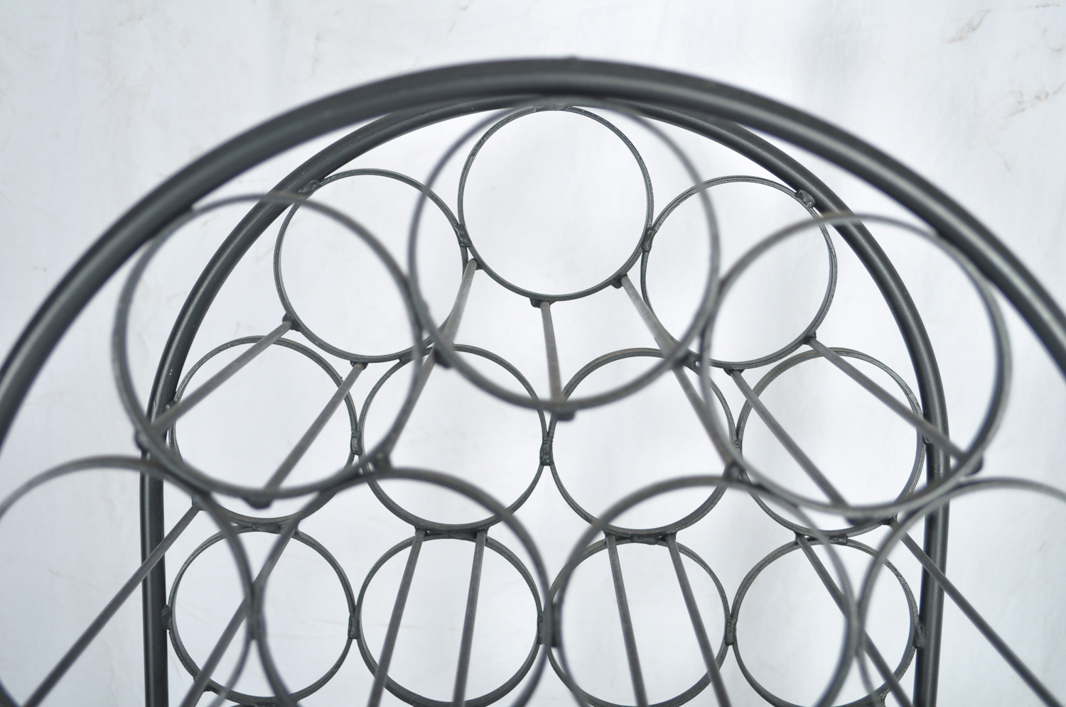 Sixty-Seven Bottle Iron Wine Rack