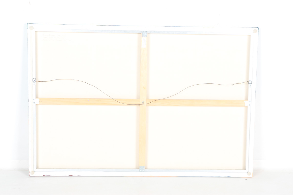 Dick Evans Original Acrylic Painting on Canvas of "Three with Green Sky"