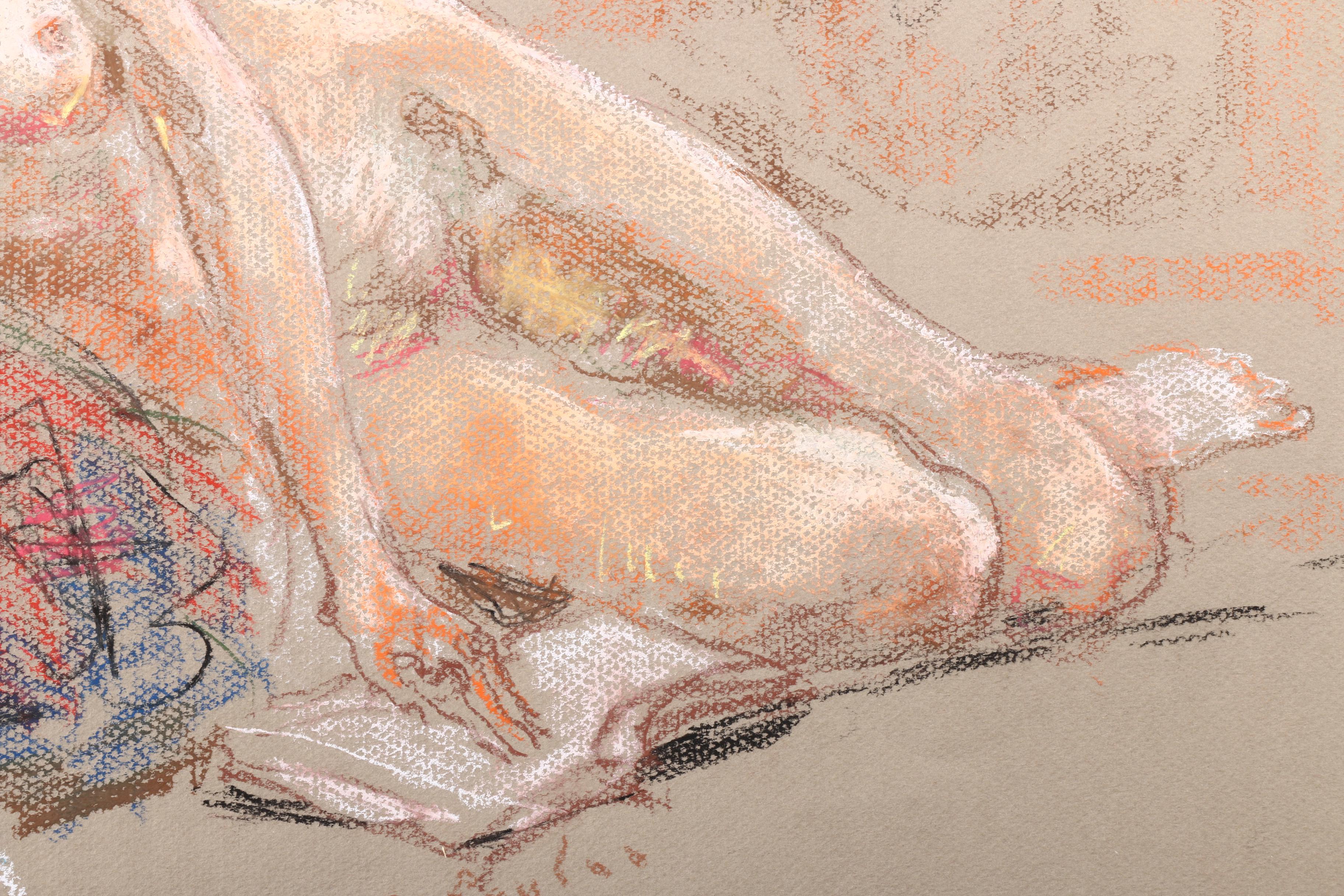 Murat Kaboulov Pastel Drawings of Reclining Female Nudes
