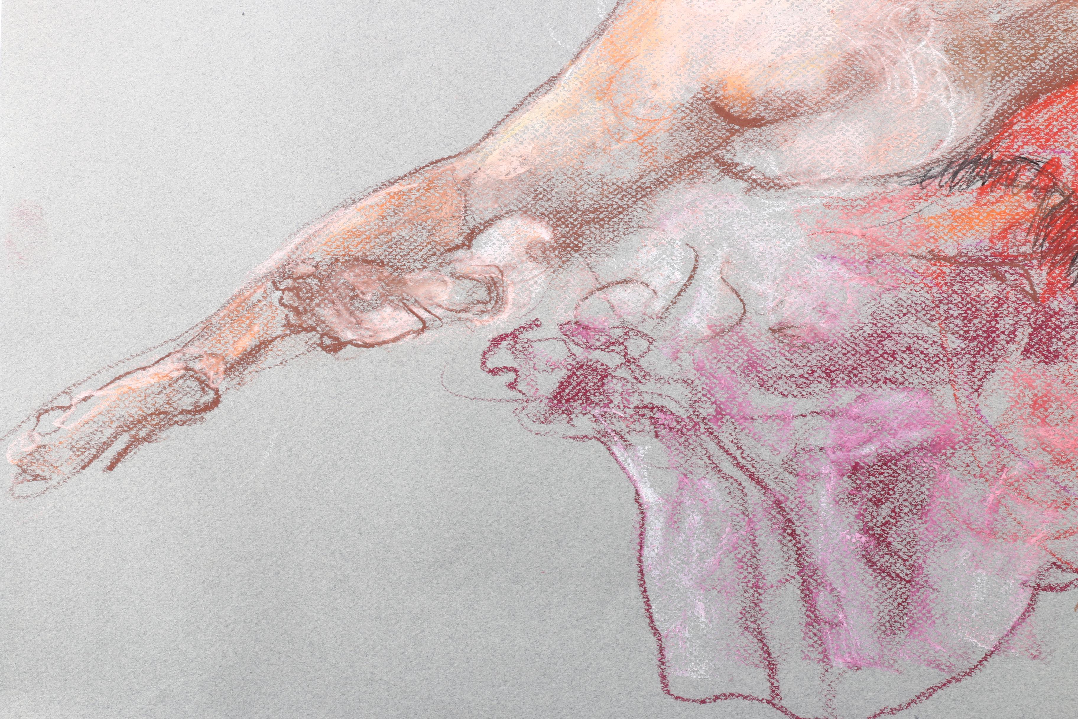 Murat Kaboulov Pastel Drawings of Reclining Female Nudes