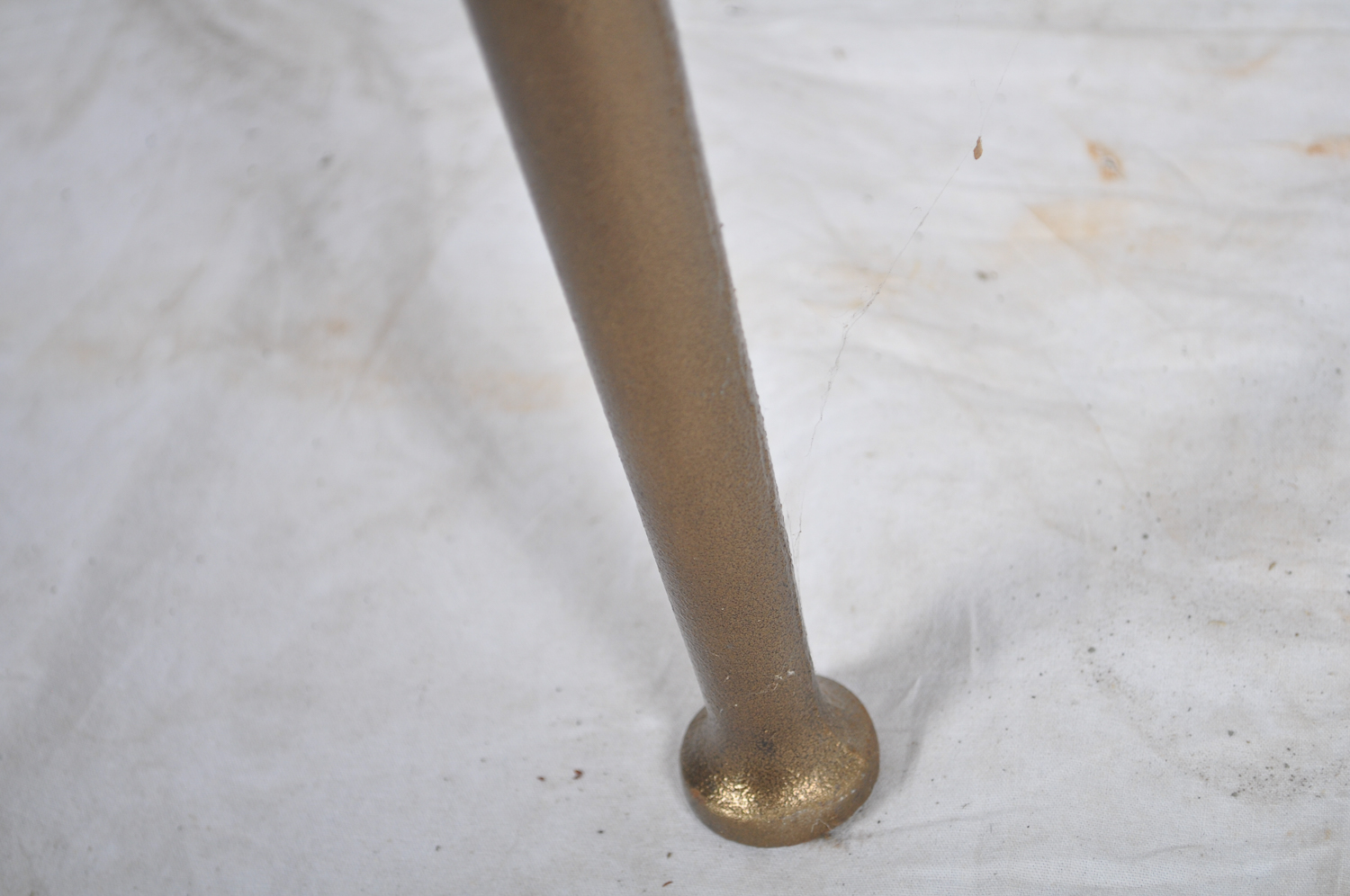 Metal End Table With Glass Top