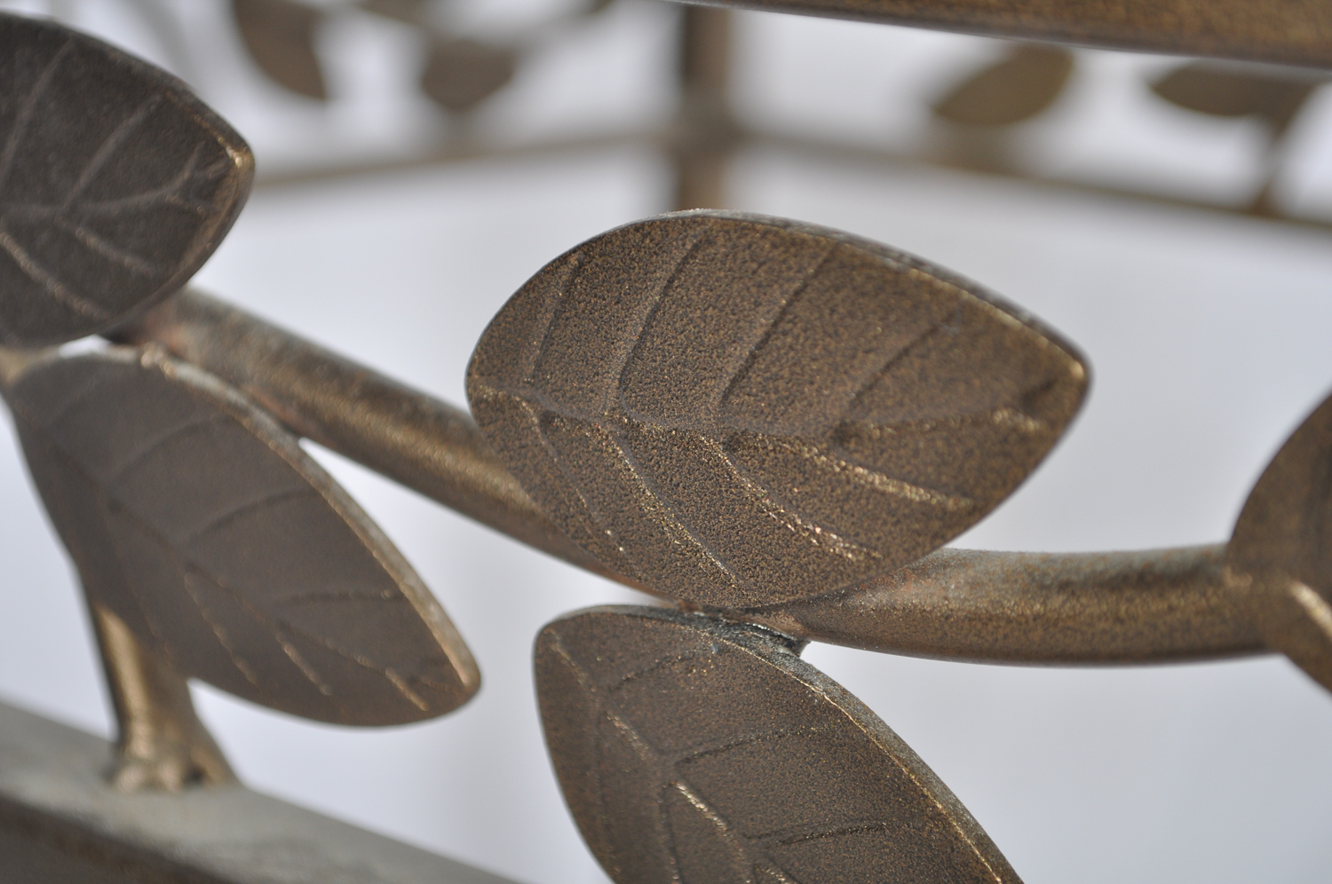 Metal End Table With Glass Top