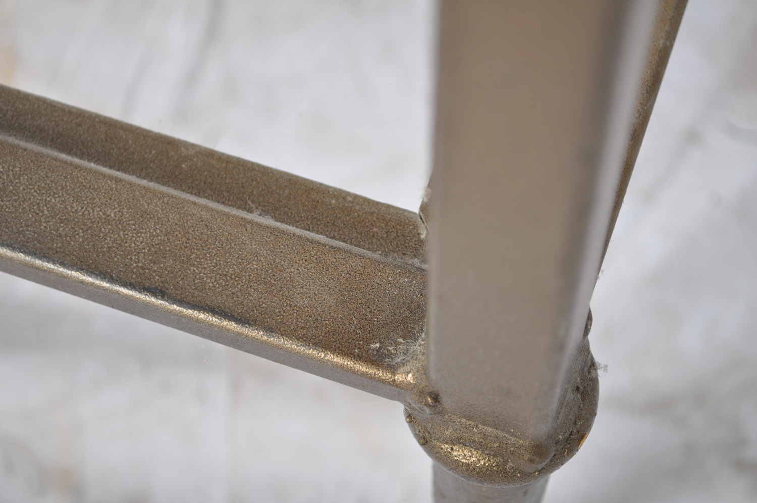 Metal End Table With Glass Top