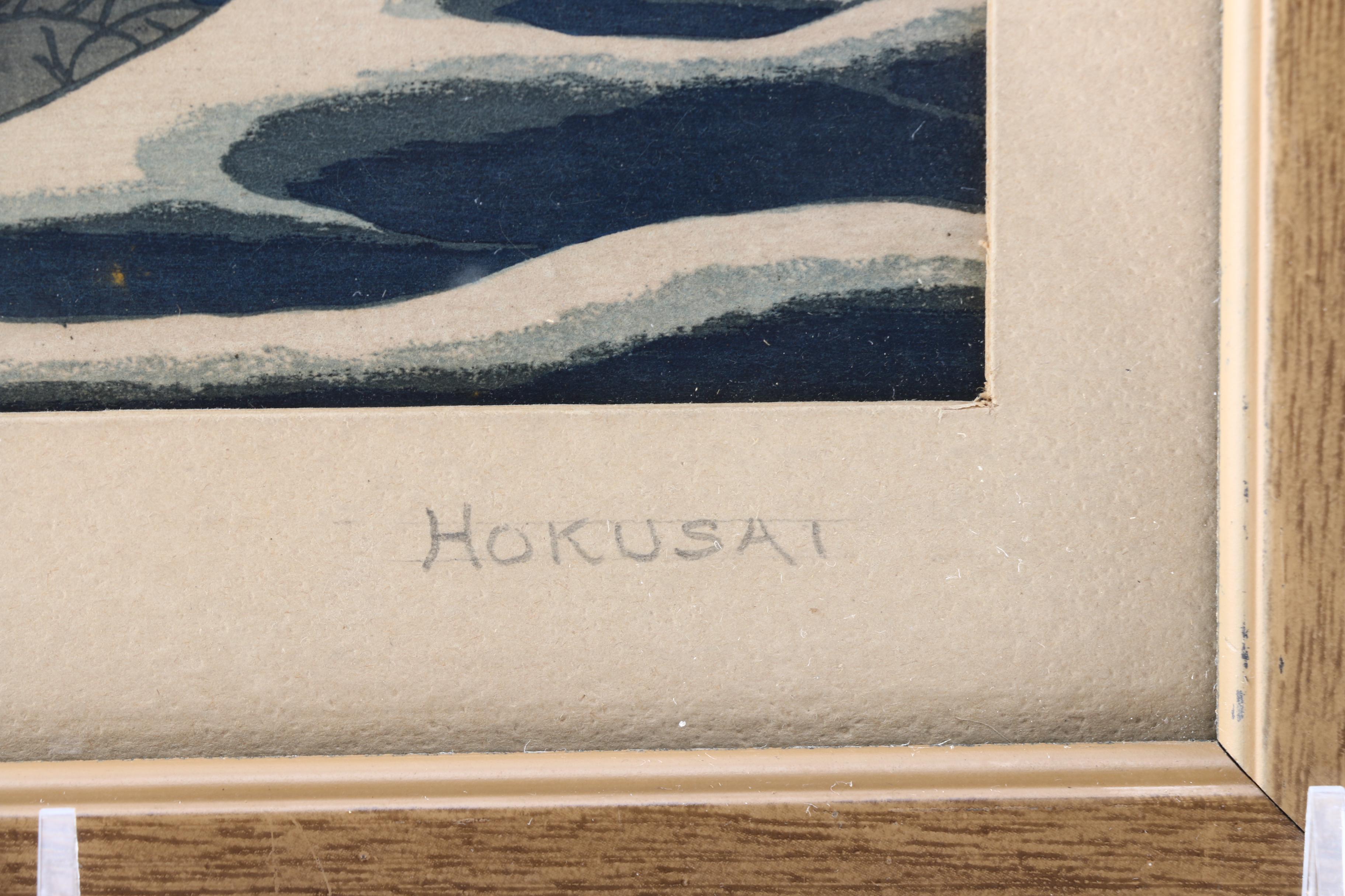 Posthumous Katsushika Hokusai Woodblock Print "The Great Wave of Kanagawa"