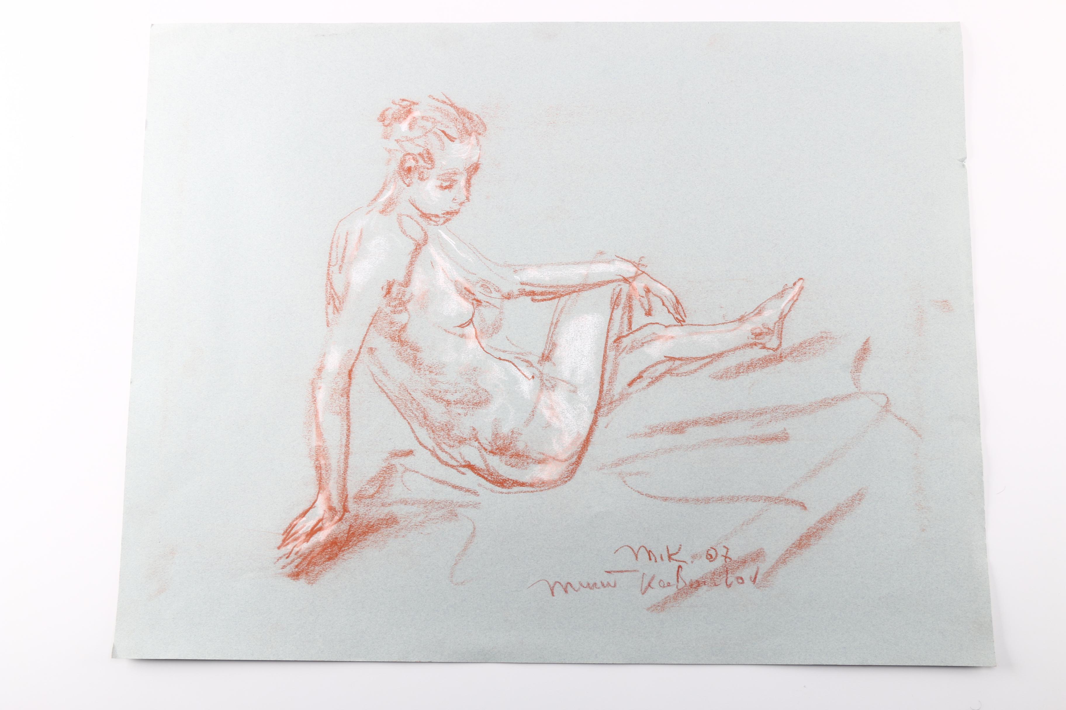 Murat Kaboulov Charcoal and Conte Crayon Figure Drawings