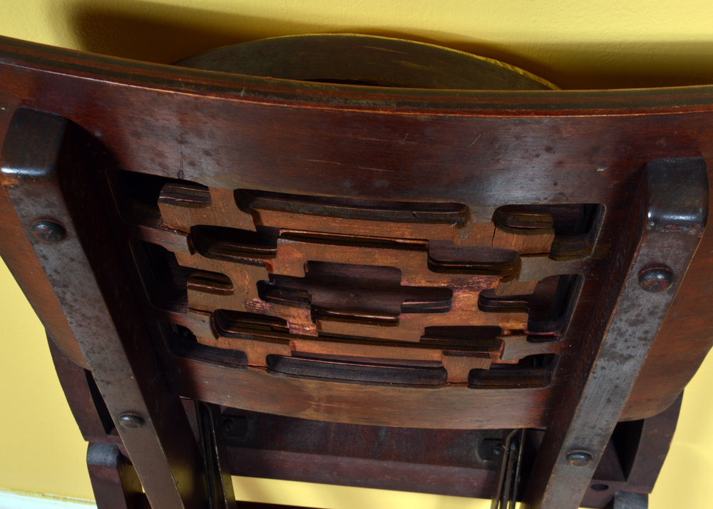 Four Vintage Wood Folding Chairs by Stakmore