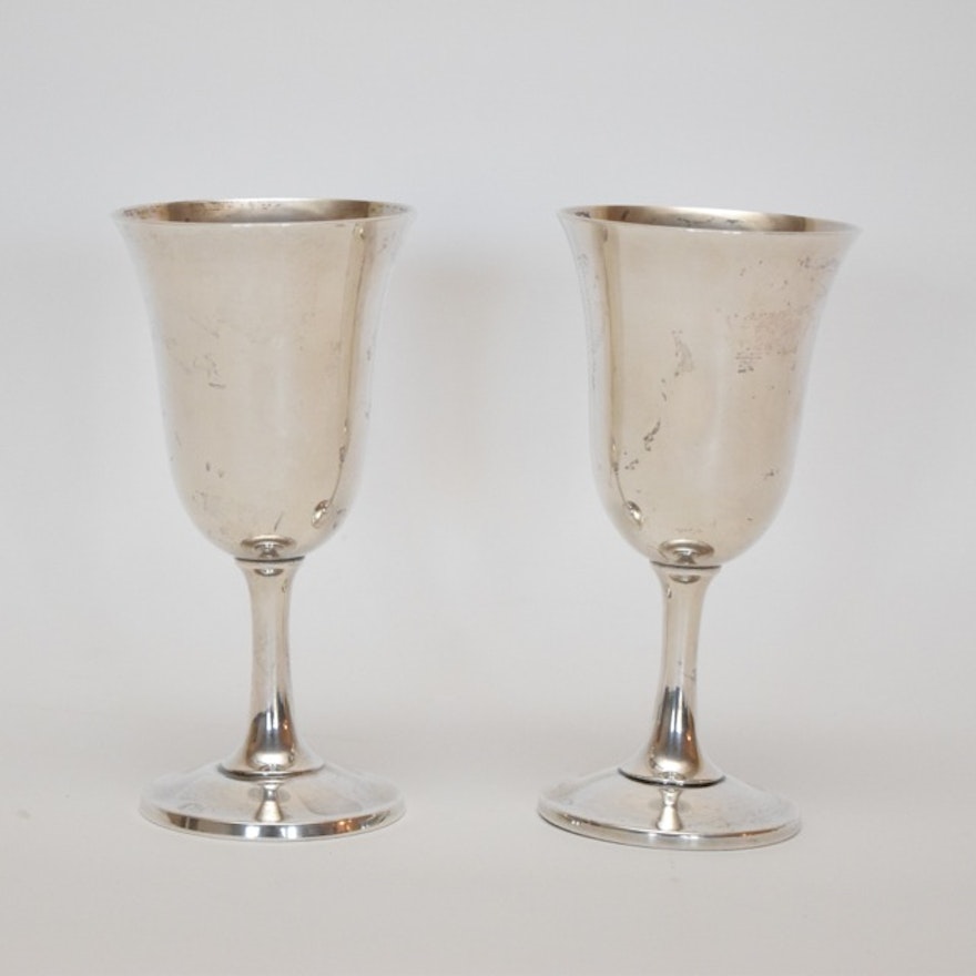 Pair of Wallace Sterling Silver Goblets