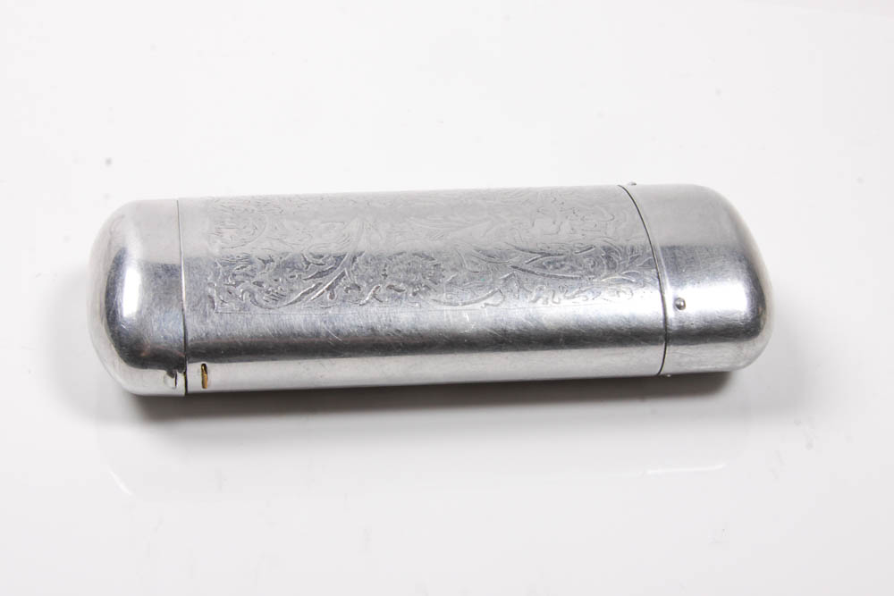 1950's Aluminum Cat Eye Glasses and Case