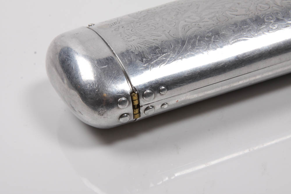 1950's Aluminum Cat Eye Glasses and Case