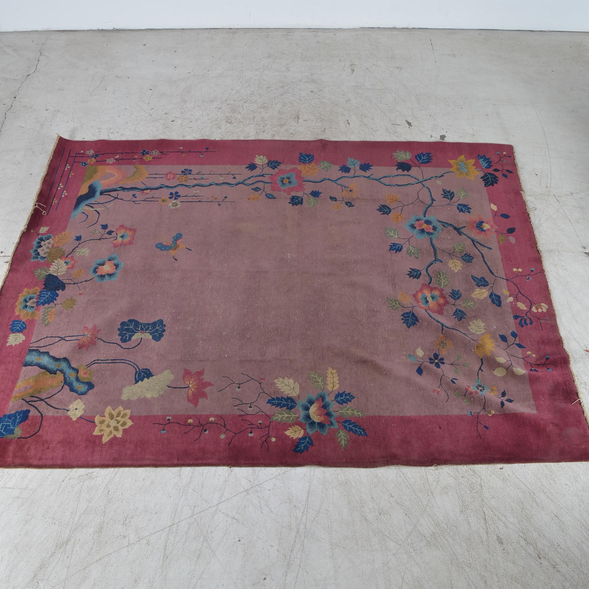*Moved* Vintage Art Deco Nichols Style Chinese Wool Rug