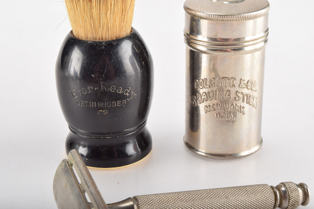 Vintage Glass Perfume Bottles and Shave Kit