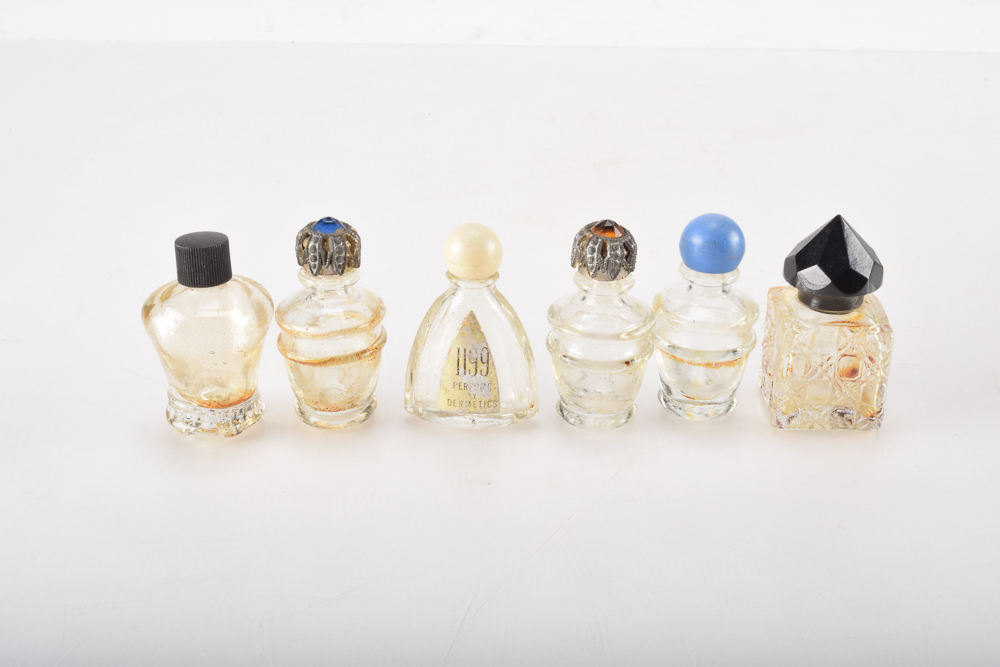 Vintage Glass Perfume Bottles and Shave Kit