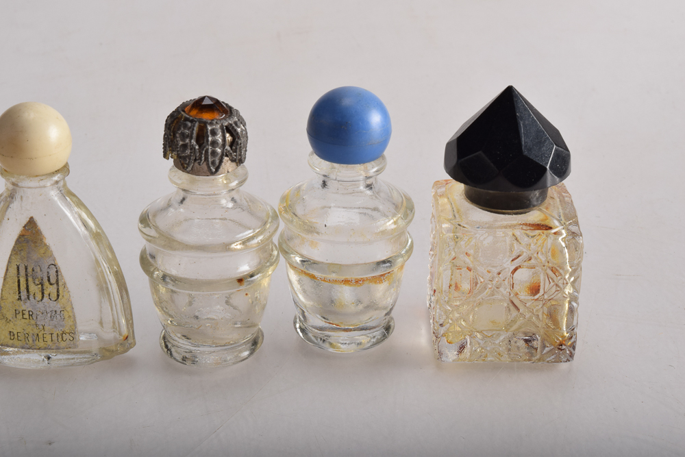 Vintage Glass Perfume Bottles and Shave Kit
