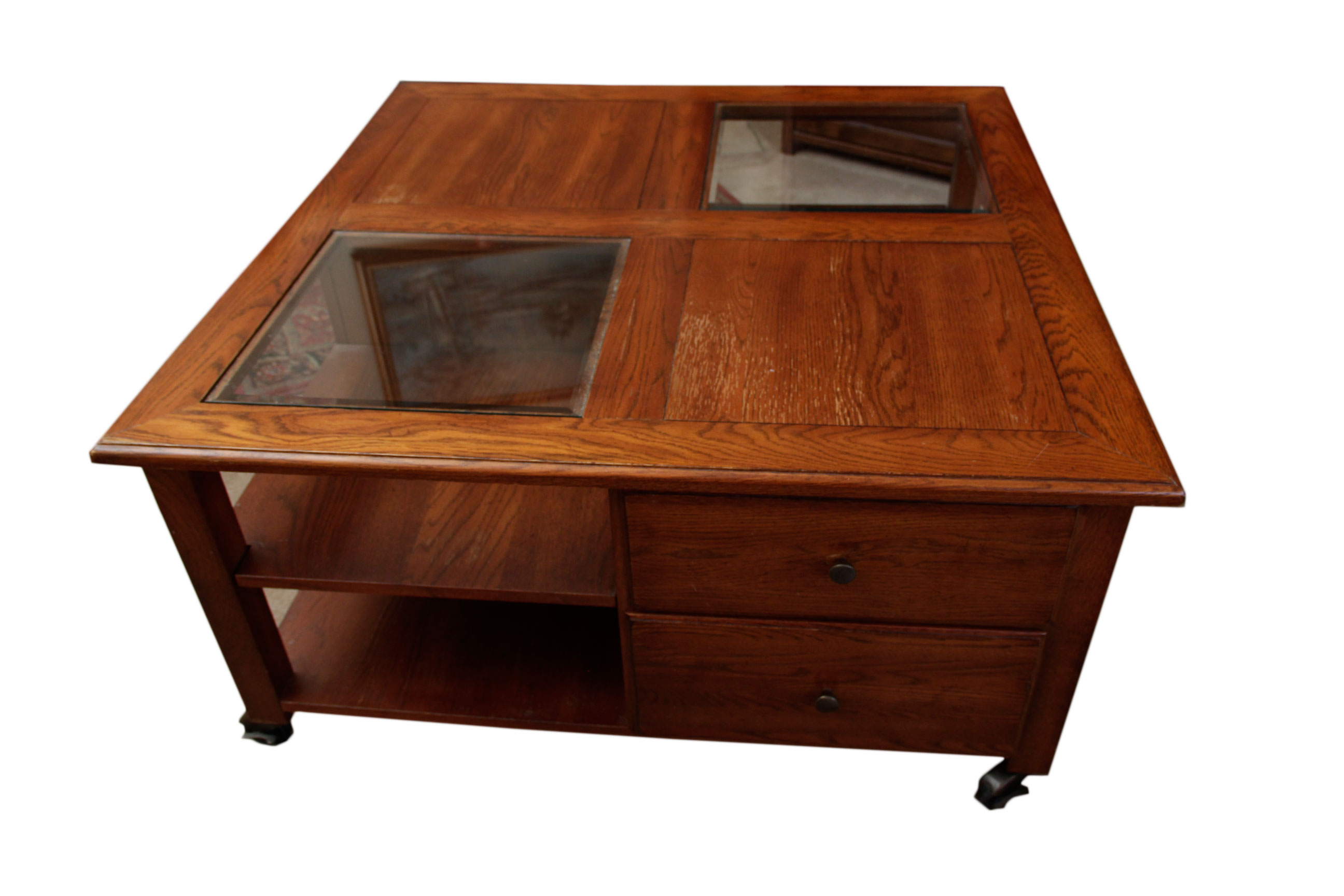 "Impressions" by Thomasville Wooden Rolling Coffee Table