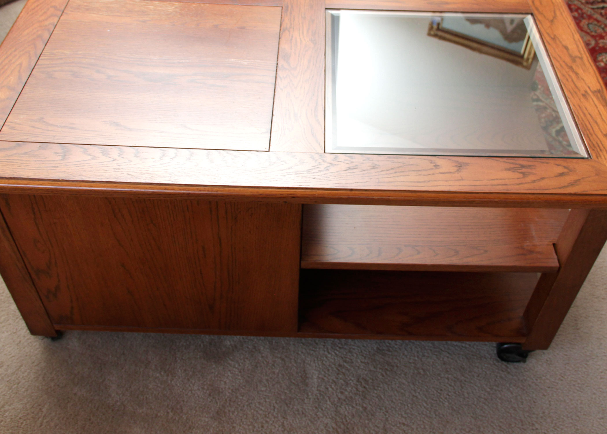 "Impressions" by Thomasville Wooden Rolling Coffee Table