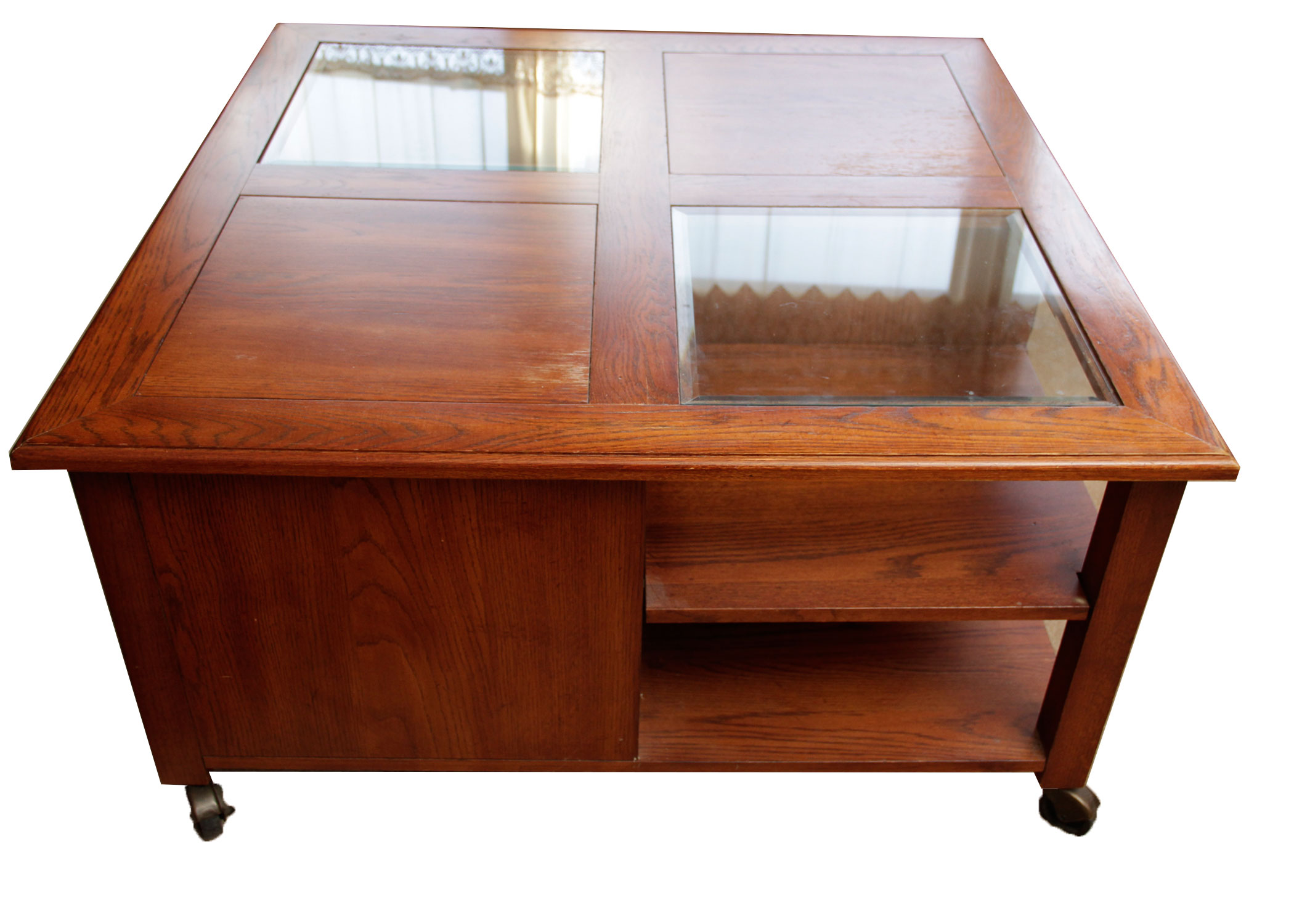 "Impressions" by Thomasville Wooden Rolling Coffee Table