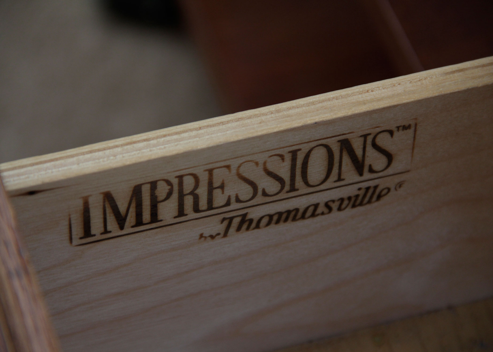 "Impressions" by Thomasville Wooden Rolling Coffee Table