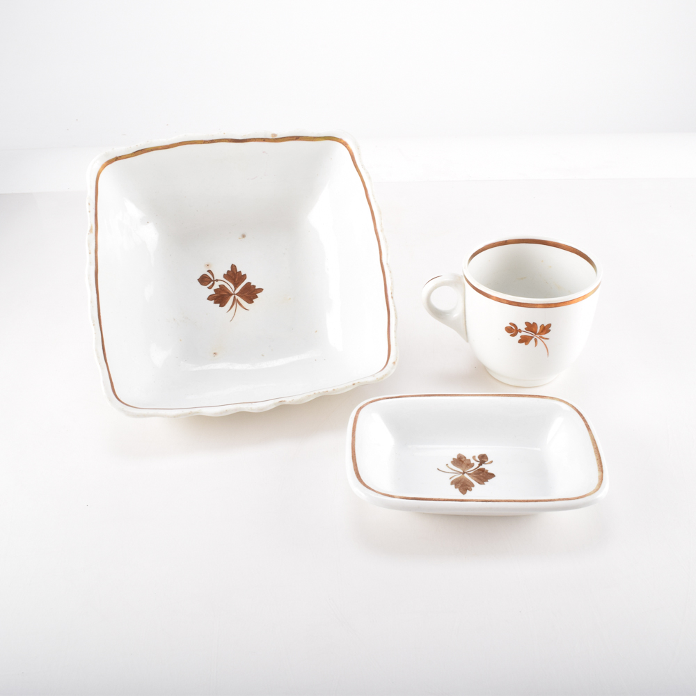 Antique Alfred Meakin England Royal Ironstone China "Tea Leaf" Lustreware