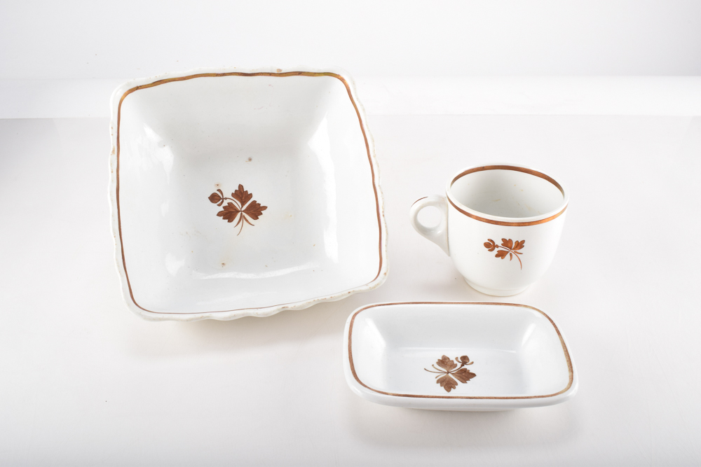 Antique Alfred Meakin England Royal Ironstone China "Tea Leaf" Lustreware