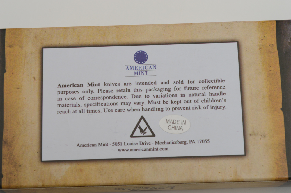 American Mint "Legends of the Wild West" Pocket Knife