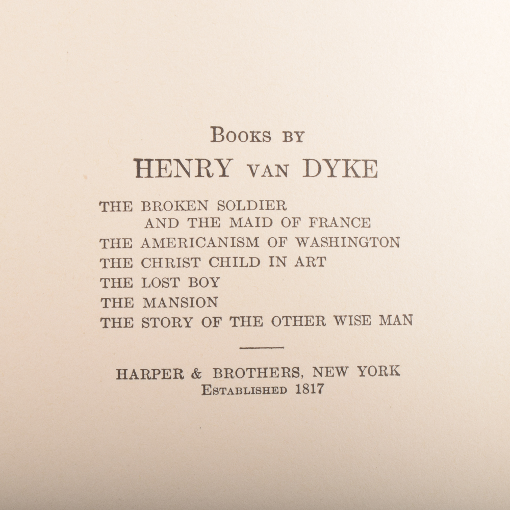 1902 "The Blue Flower" and 1919 "The Broken Soldier and the Maid of France" by Henry van Dyke