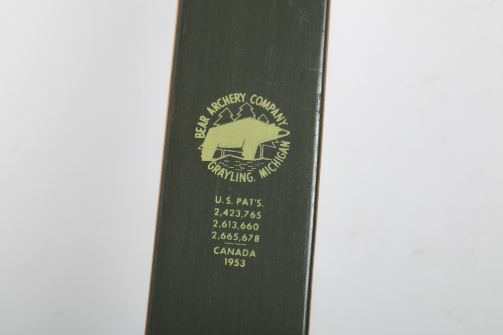 Bear "Grizzly" Wood Hunting Bow with Leather Wrist Guard