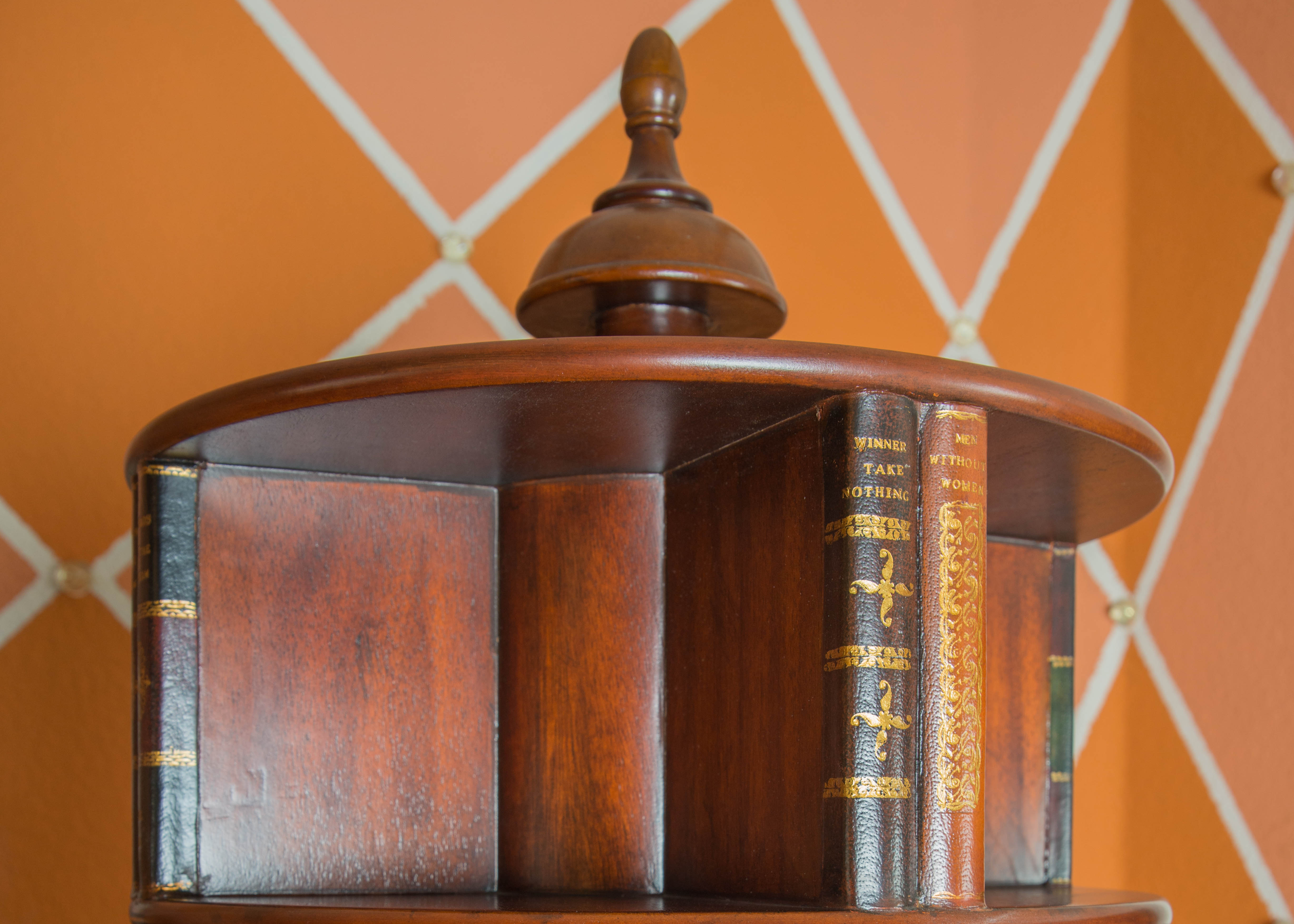 Hemingway Style Round Spinning Bookcase