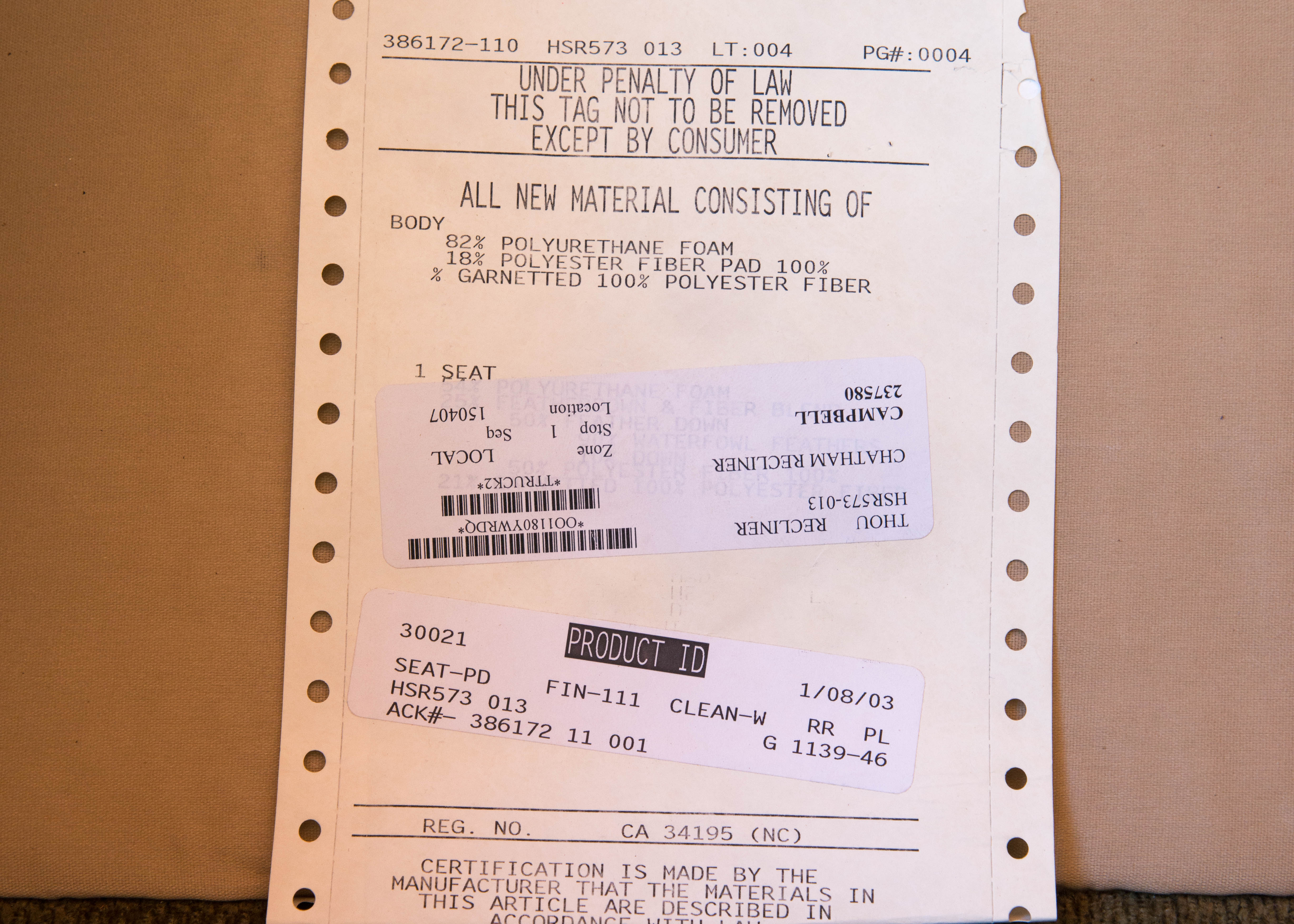 Chatham Upholstered Reclining Chair