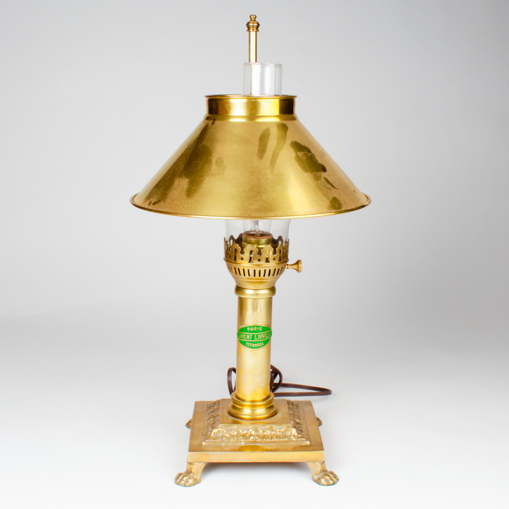 Vintage Brass Orient Express Lamp
