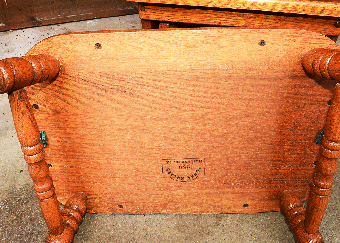 Towne Square Oak Glider Rocker and Ottoman