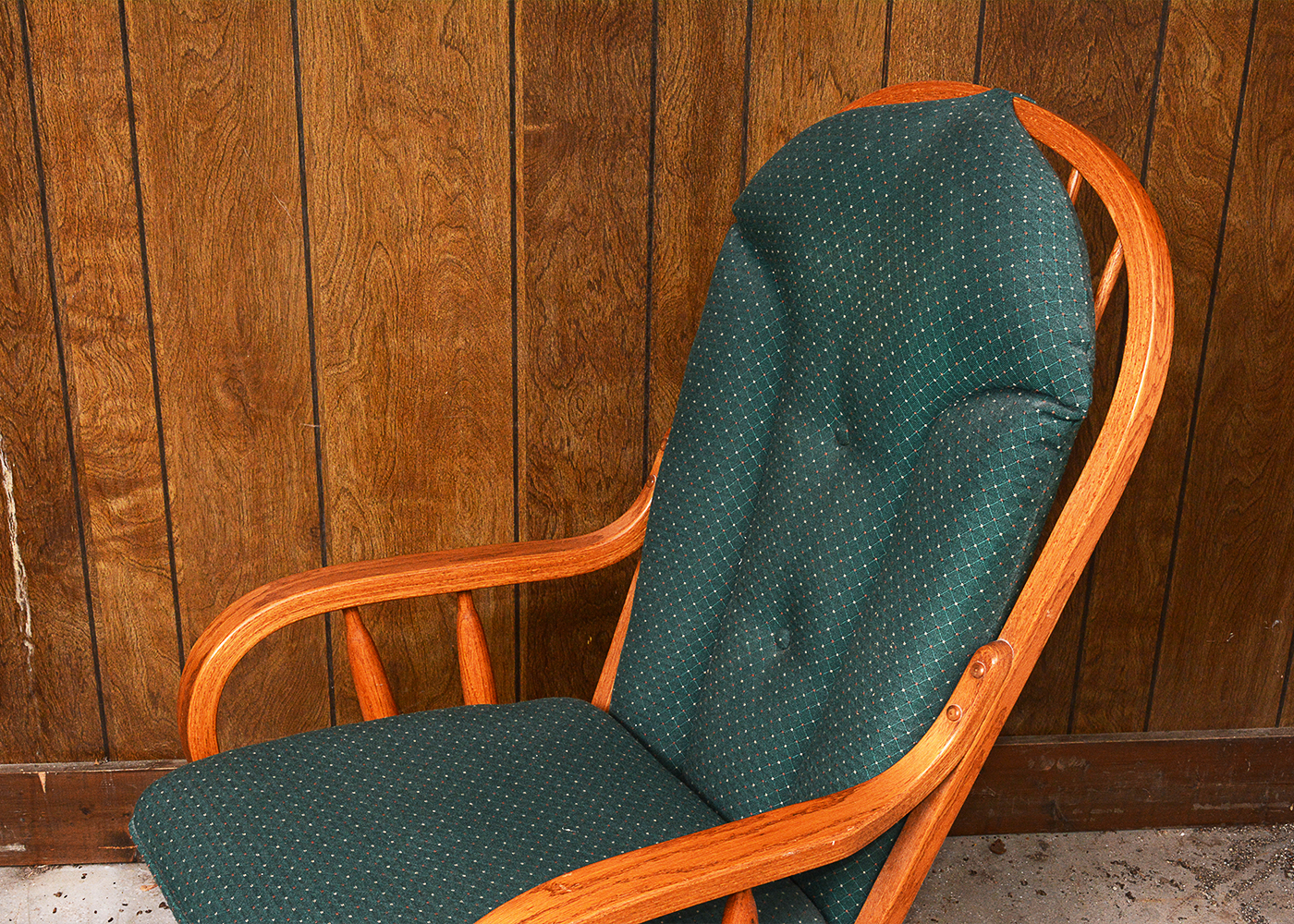 Towne Square Oak Glider Rocker and Ottoman