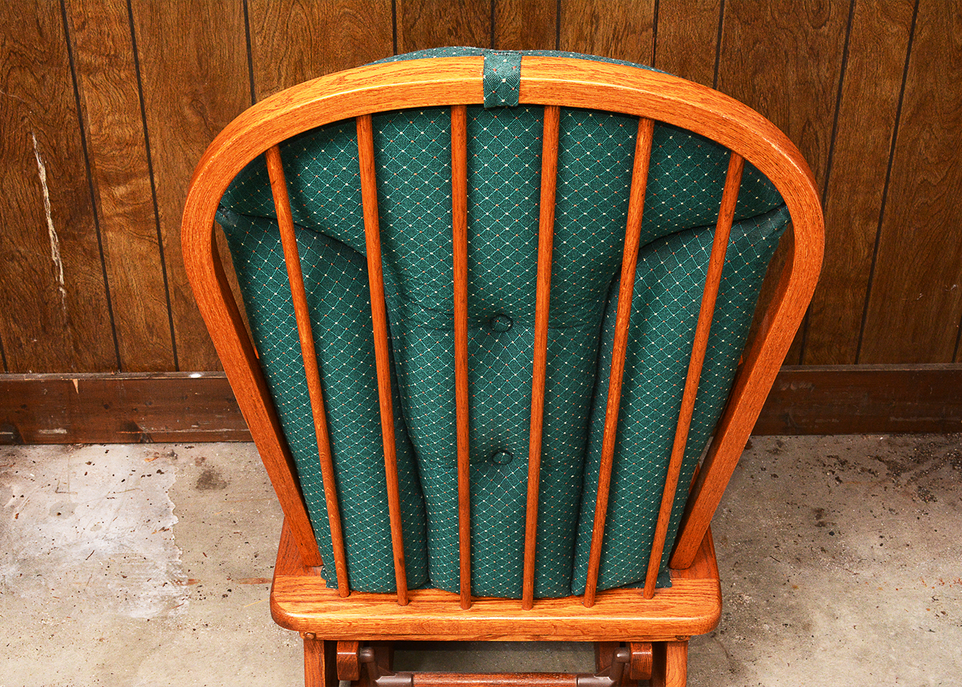 Towne Square Oak Glider Rocker and Ottoman