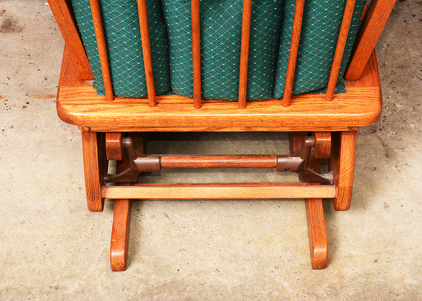 Towne Square Oak Glider Rocker and Ottoman