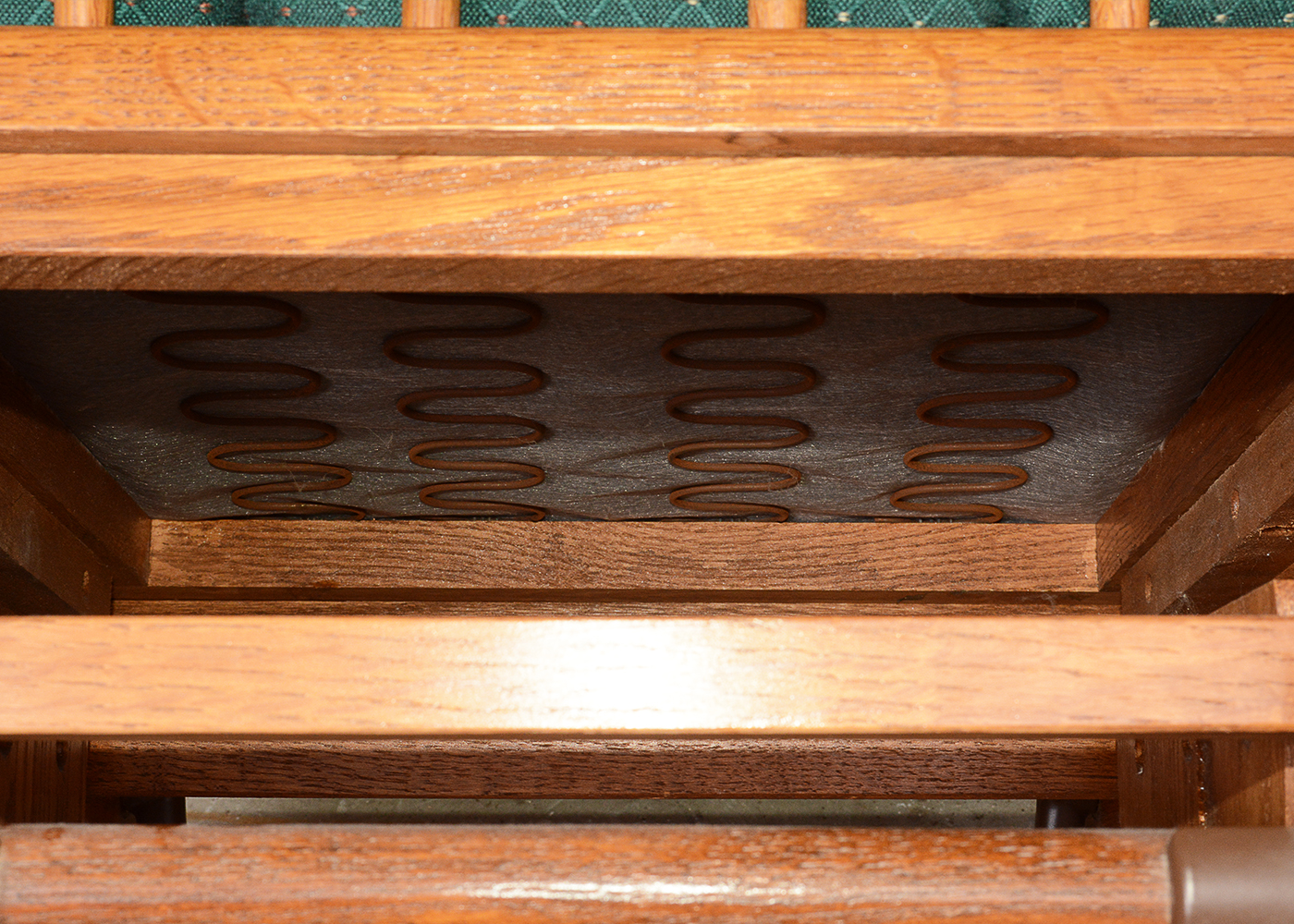 Towne Square Oak Glider Rocker and Ottoman