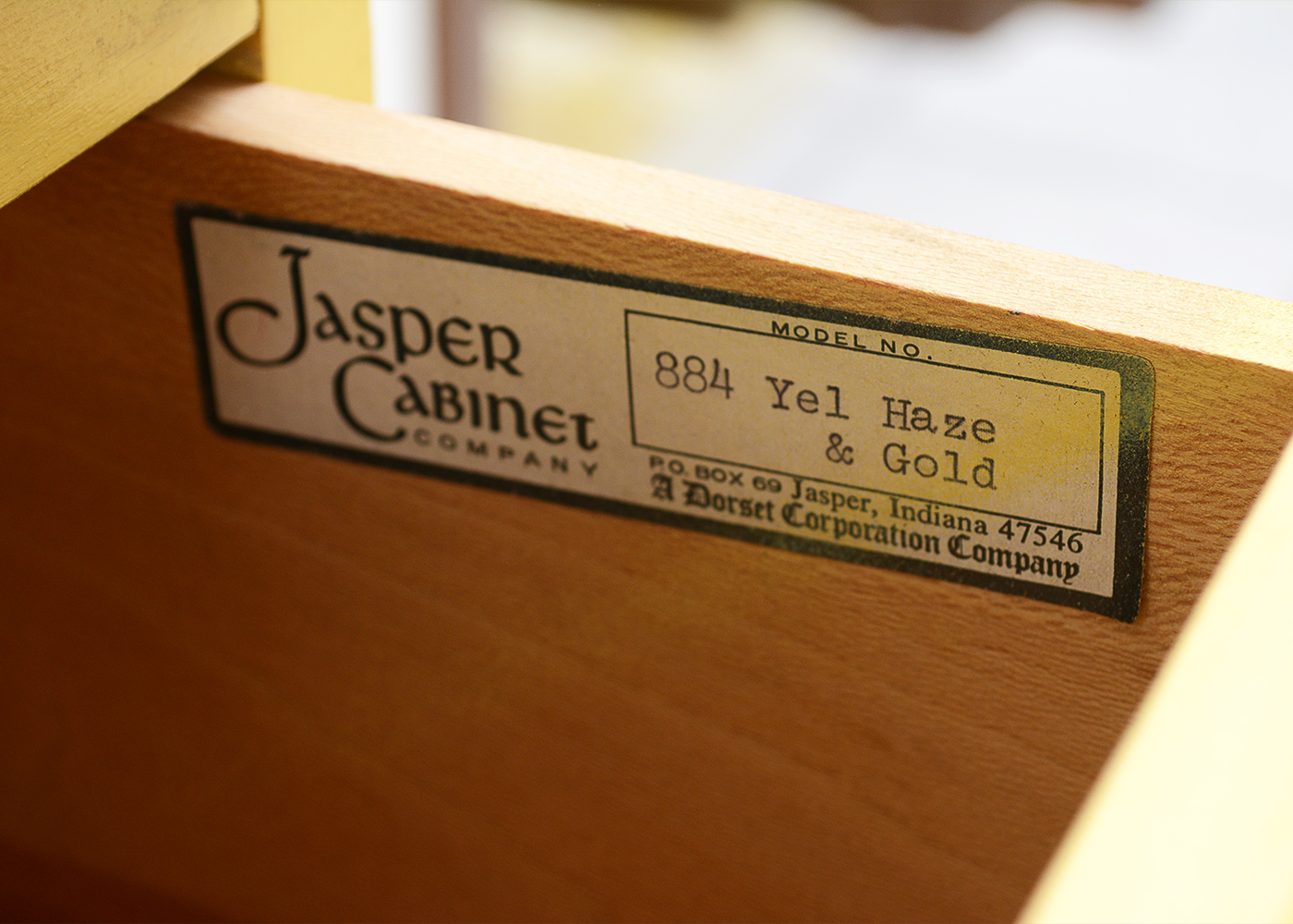 Vintage Jasper Cabinet Yellow Wooden Secretary