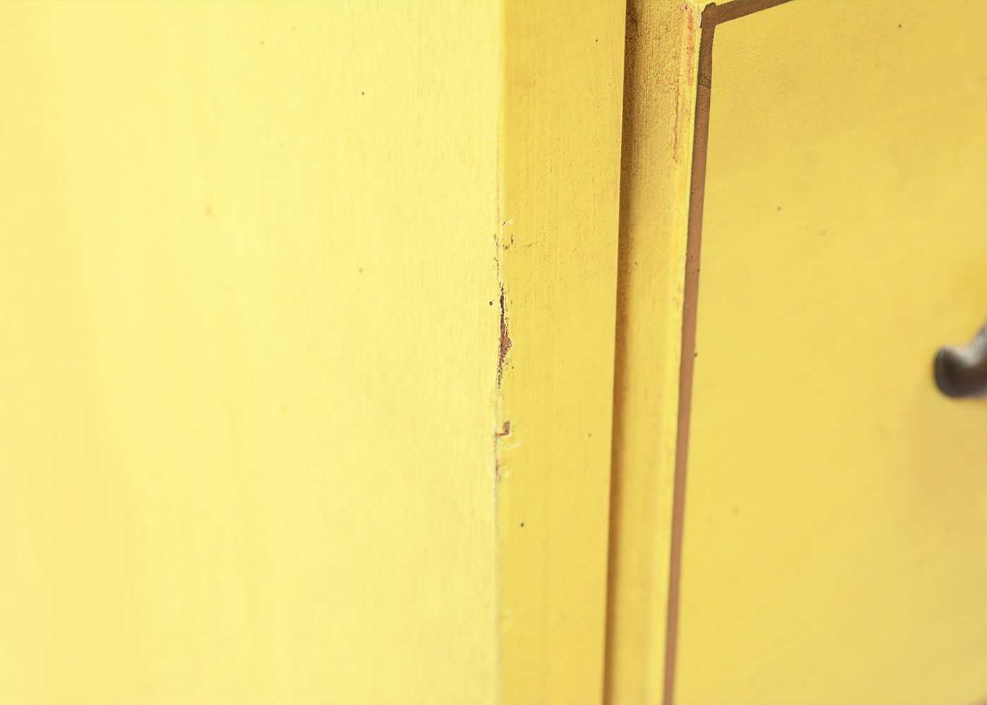 Vintage Jasper Cabinet Yellow Wooden Secretary