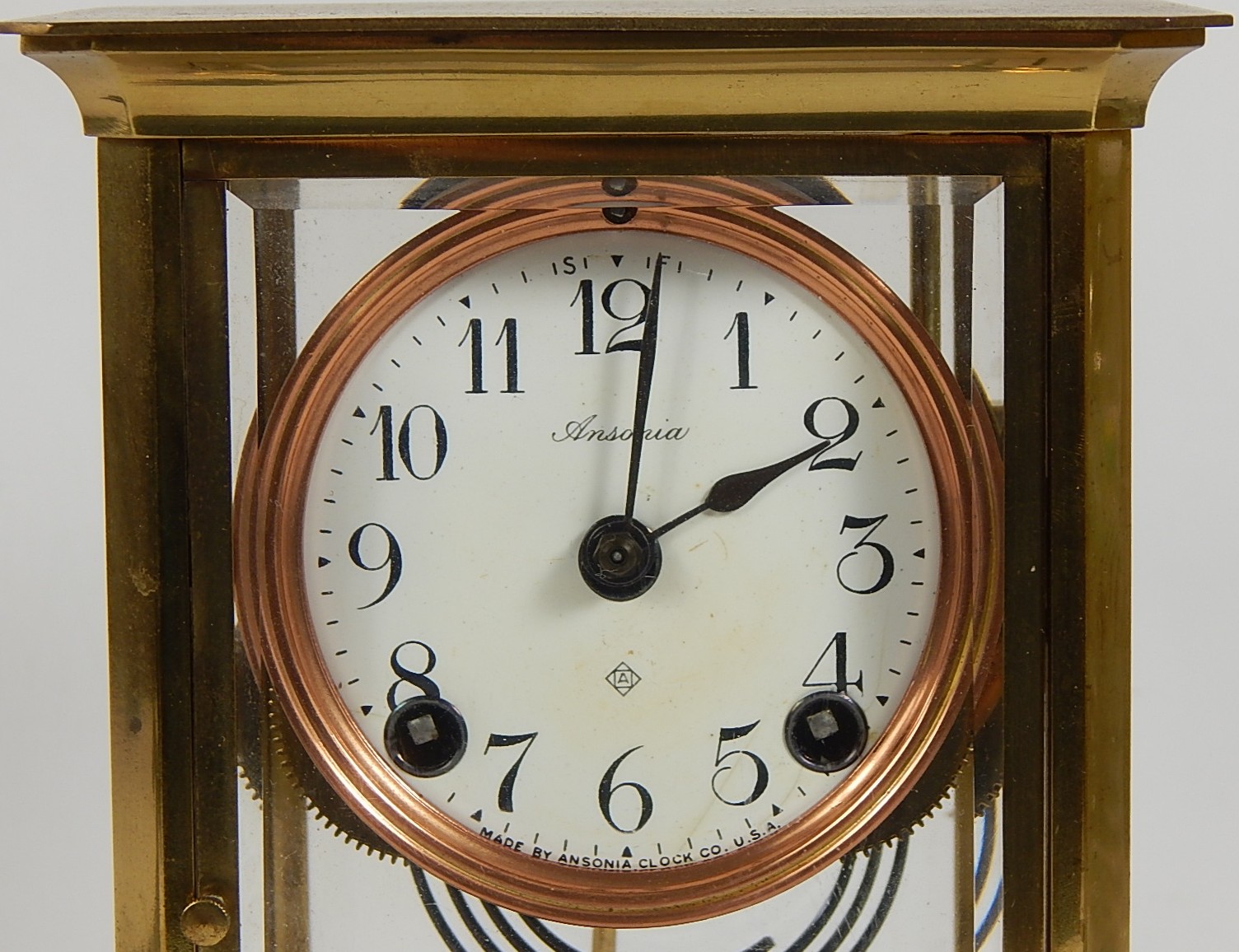 Brass Ansonia Mantel Clock