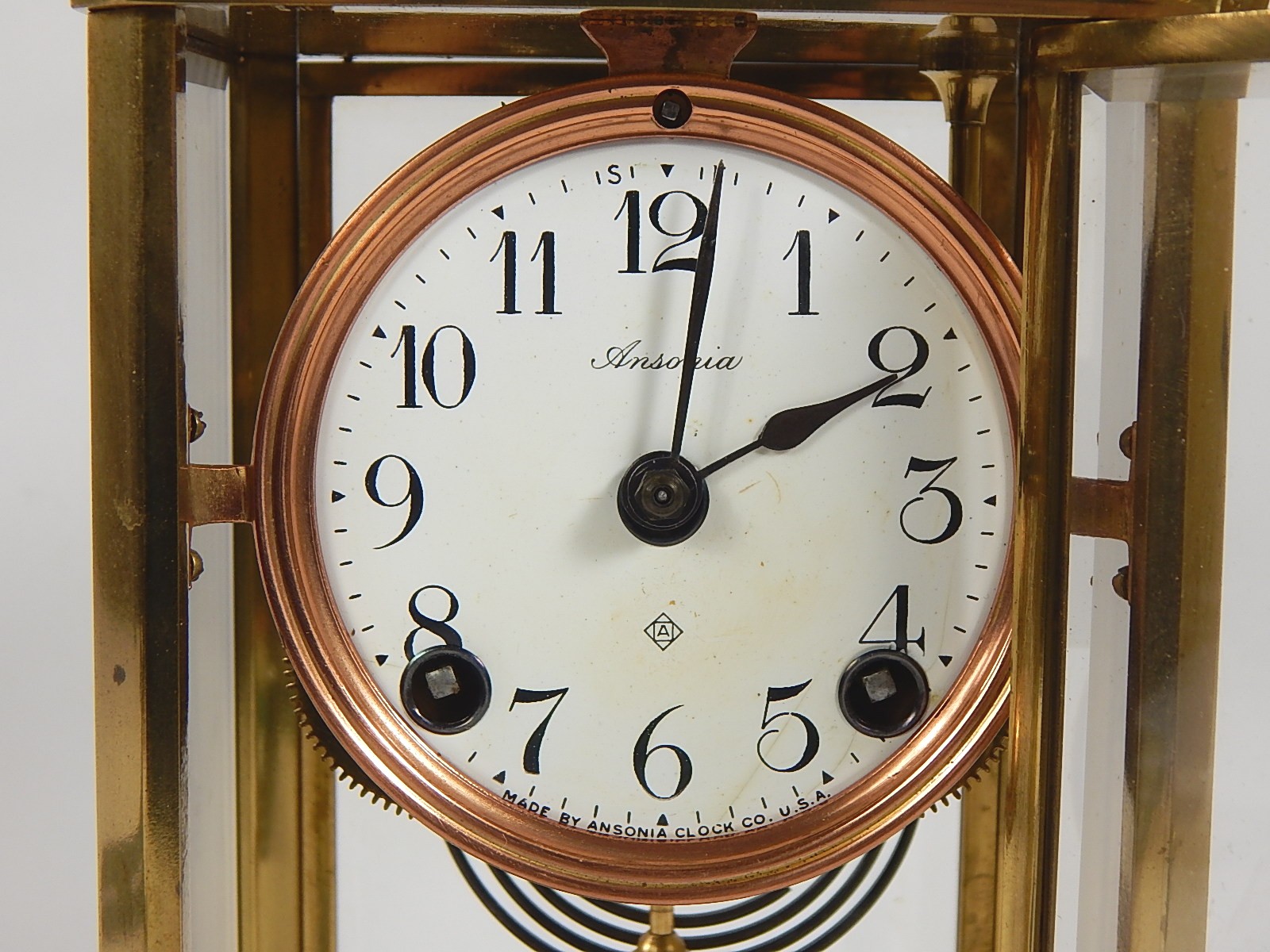 Brass Ansonia Mantel Clock